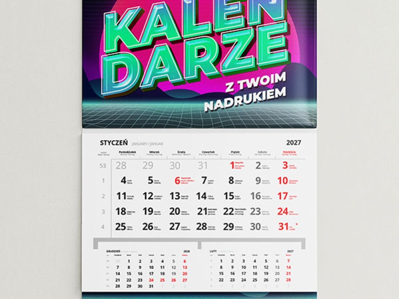 wolne studio kalendarze jednodzielne 2027